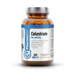COLOSTRUM BOVINUM BEZGLUTENOWE (400 mg) 60 KAPSUŁEK - PHARMOVIT (CLEAN LABEL)-1